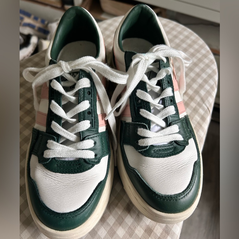 Women’s Gola Hawk style green / pink sneakers